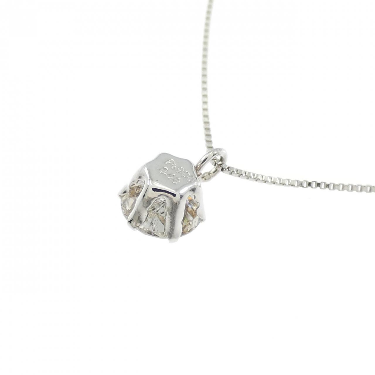 PT900/PT850 ソリティア ダイヤモンド ネックレス 0.40CT