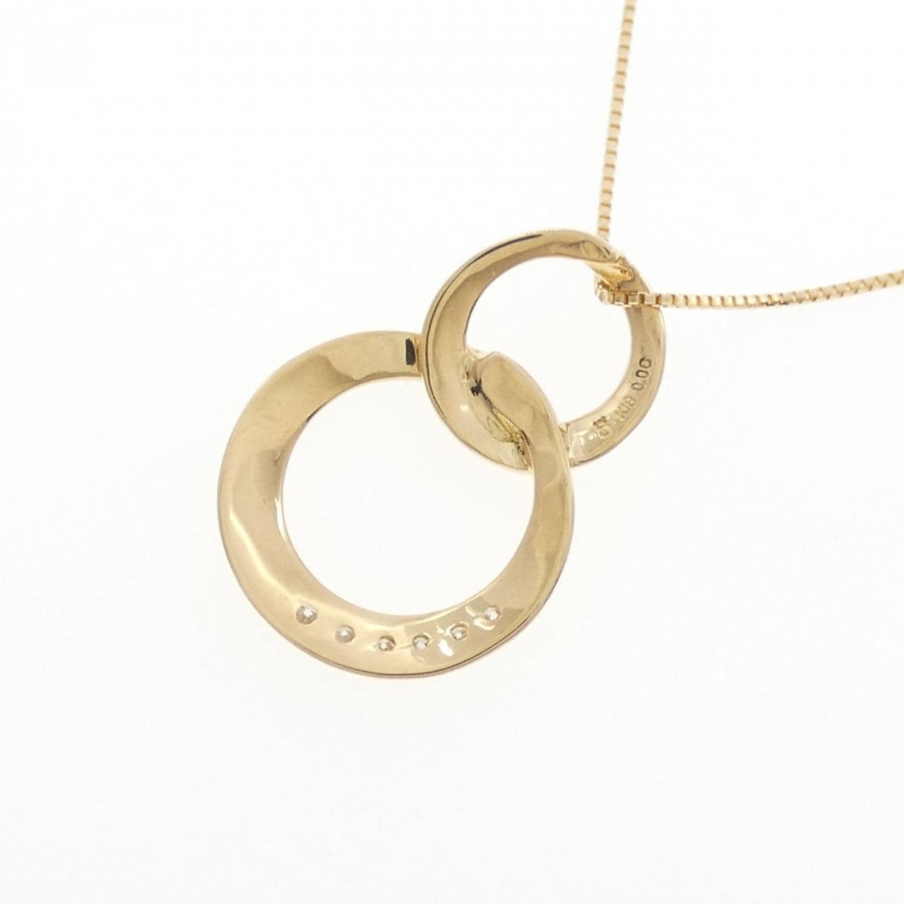 K18YG ダイヤモンド ネックレス 0.06CT