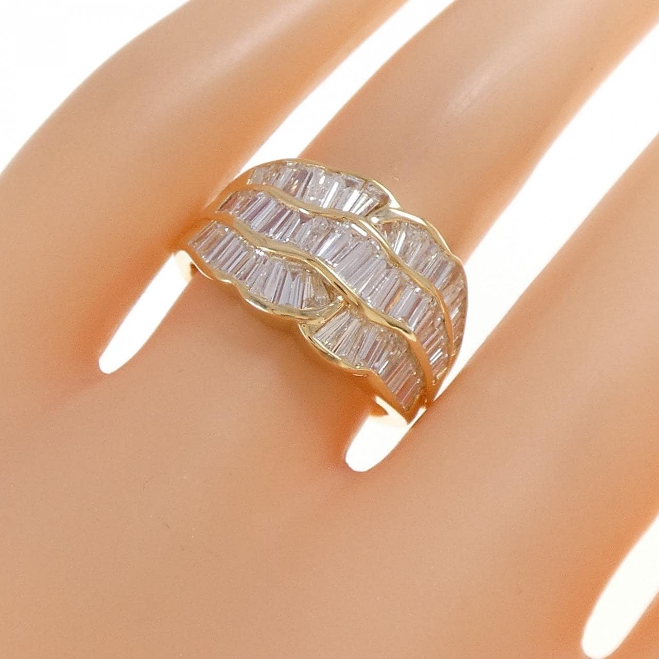 K18YG ダイヤモンド リング 2.07CT