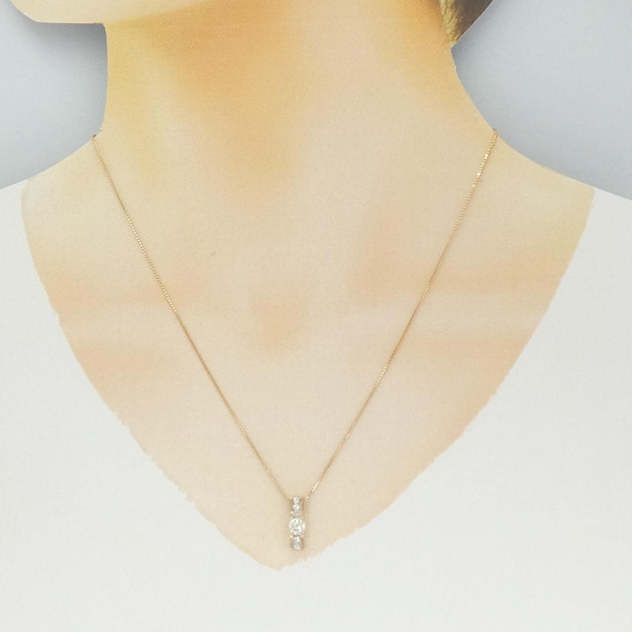 K18PG ダイヤモンド ネックレス 0.426CT