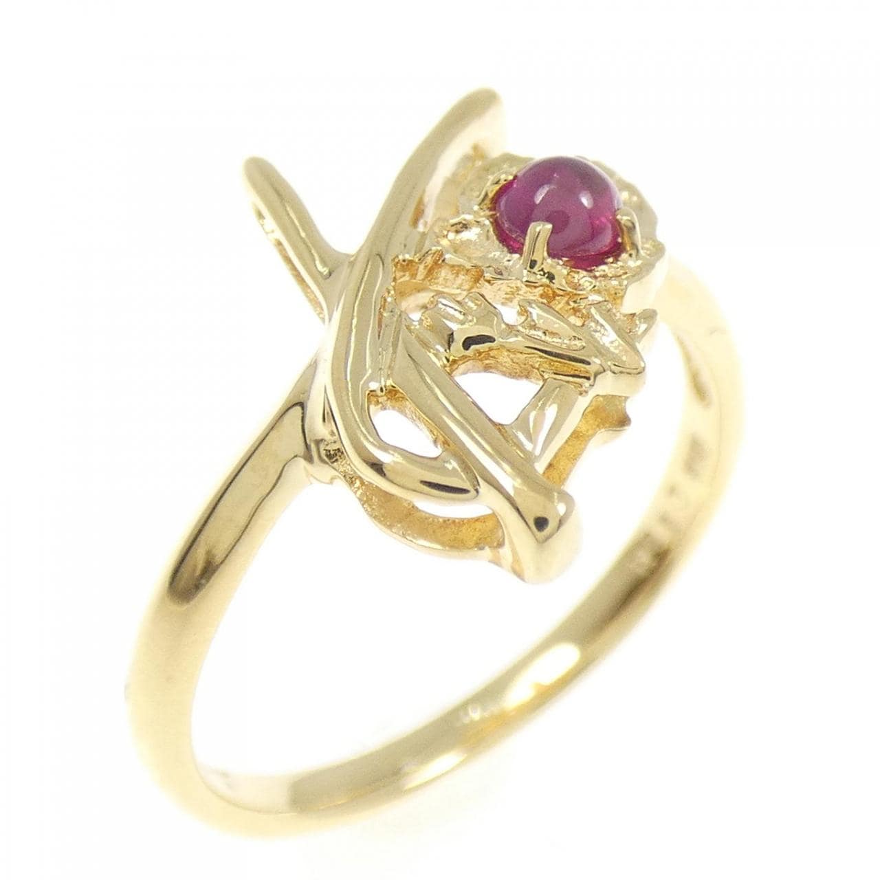 K18YG ルビー リング 0.17CT