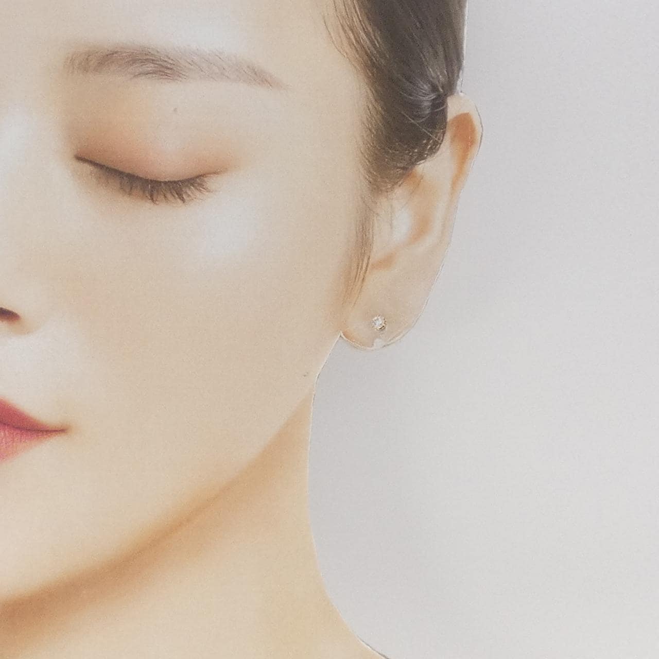 K18YG ソリティア ダイヤモンド ピアス 0.30CT