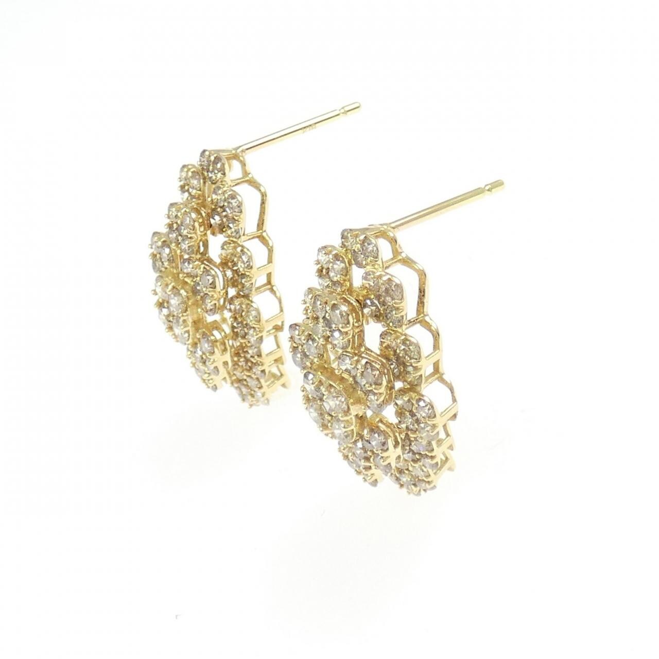 K18YG ダイヤモンド ピアス 2.00CT