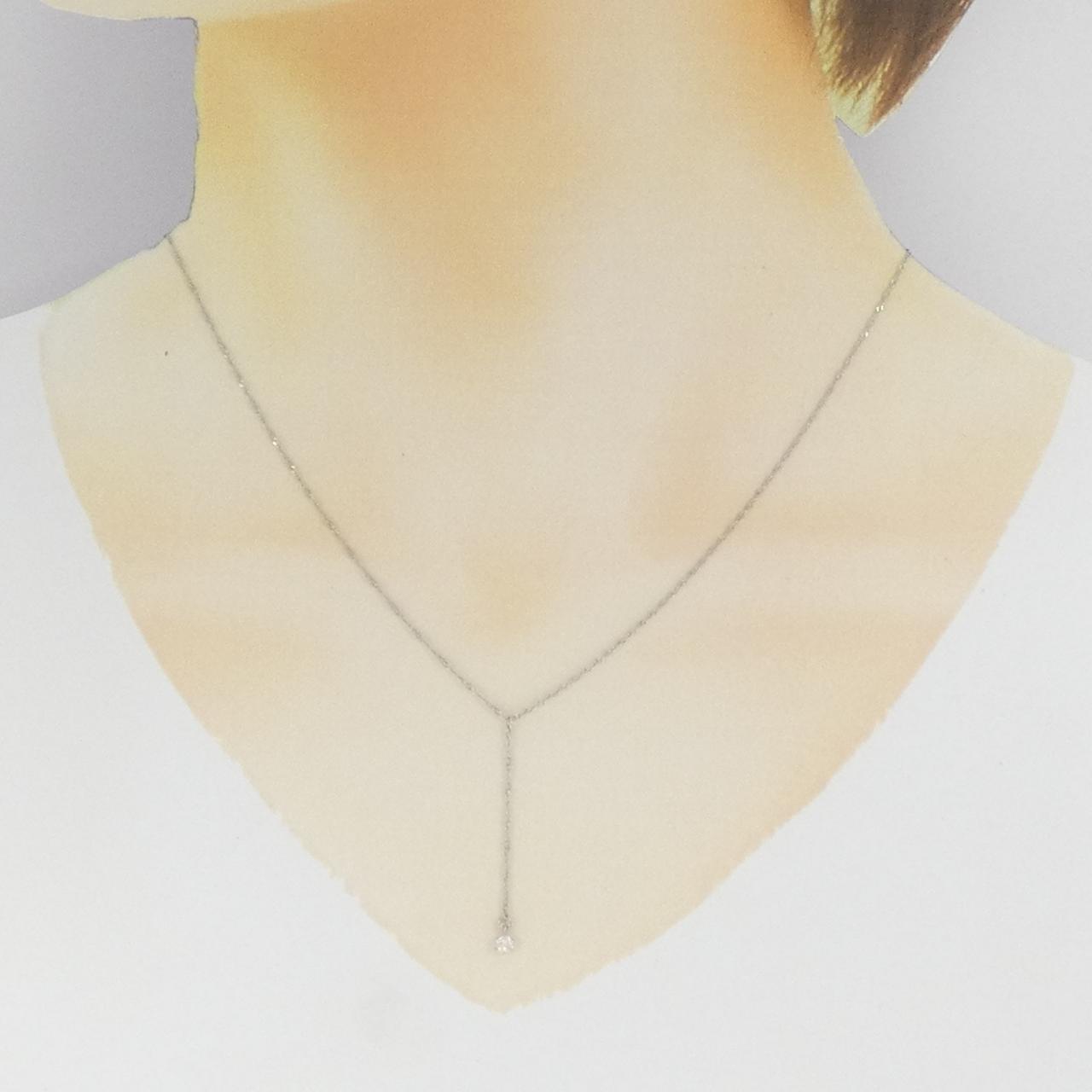 PT ソリティア ダイヤモンド ネックレス 0.1CT