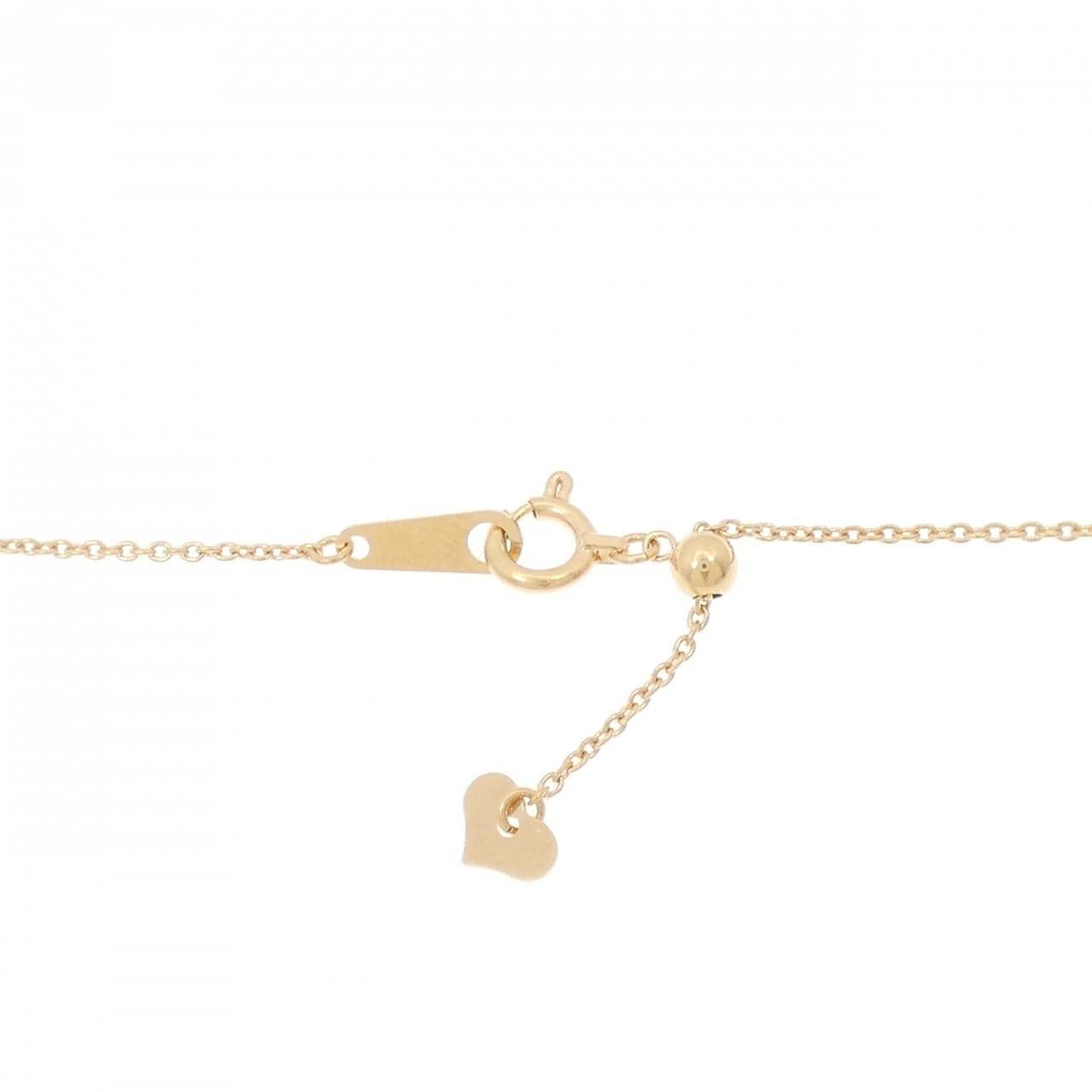 K18PG ハート サファイヤ ネックレス 0.32CT