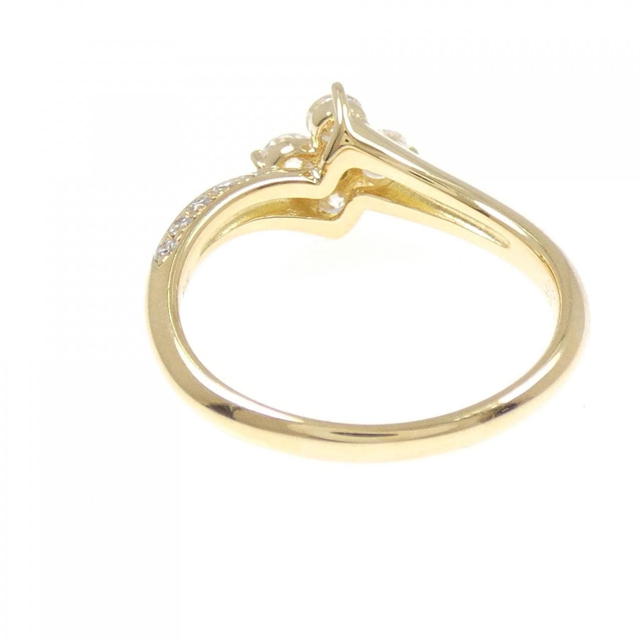 K18YG フラワー ダイヤモンド リング 0.65CT