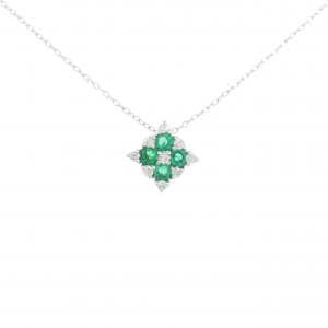 K18WG エメラルド ネックレス 0.25CT