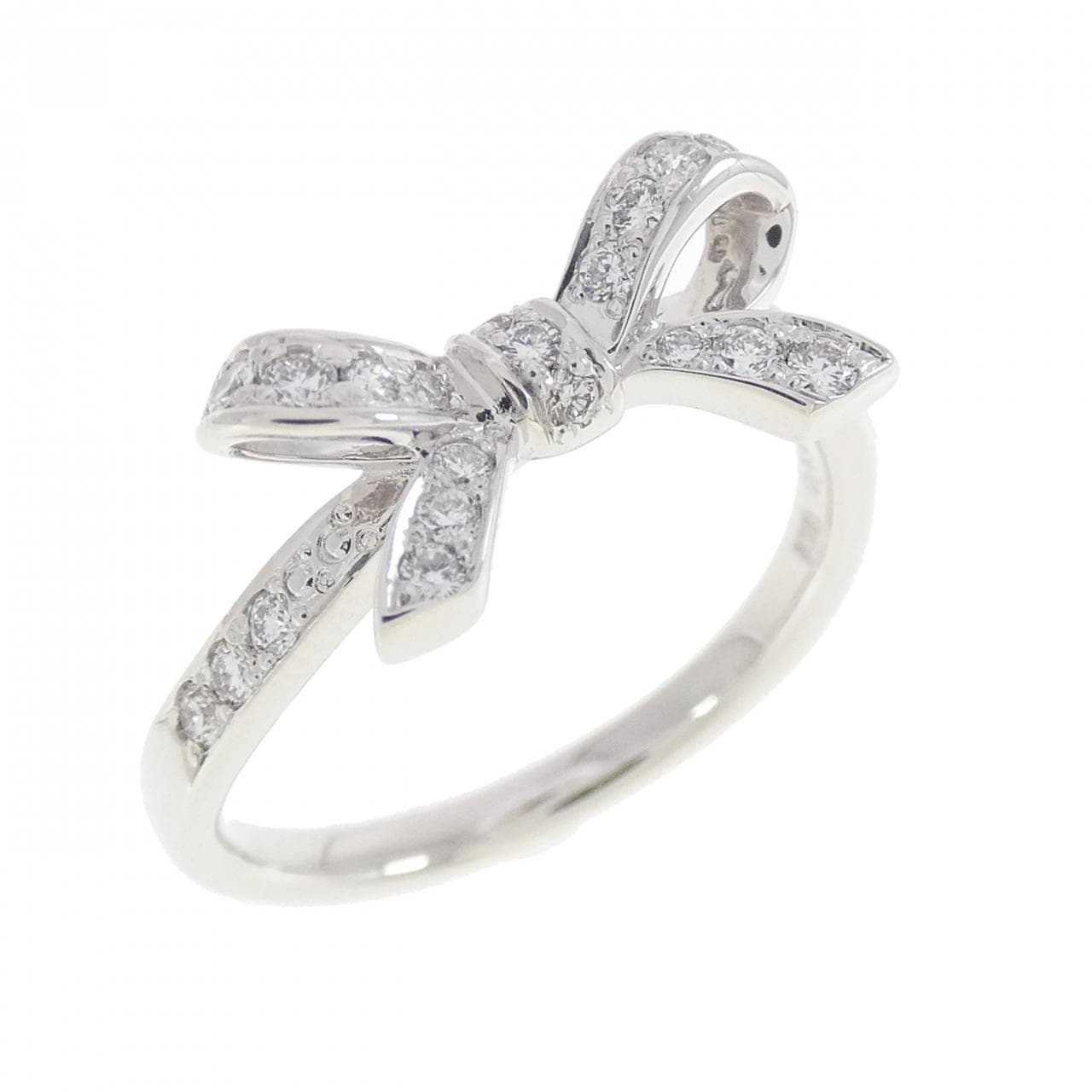 ヴァンドーム リボン ダイヤモンド リング 0.19CT