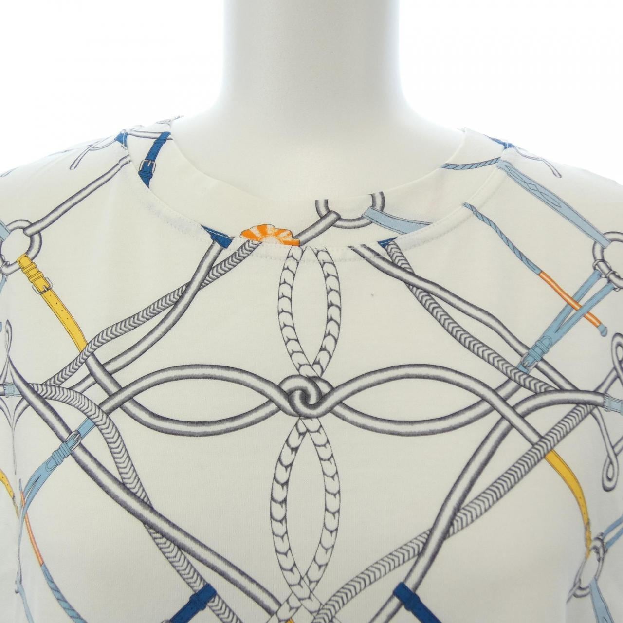 エルメス HERMES PARCOURS SANS FAUTE *16-7704. カットワンピース