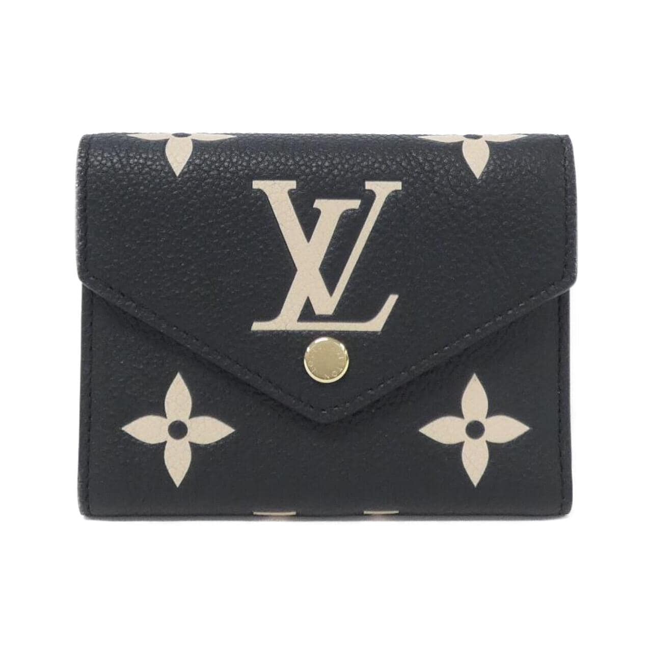 LOUIS VUITTON Bicolor Monogram Empreinte Portefeuille Victorine M80968 Wallet