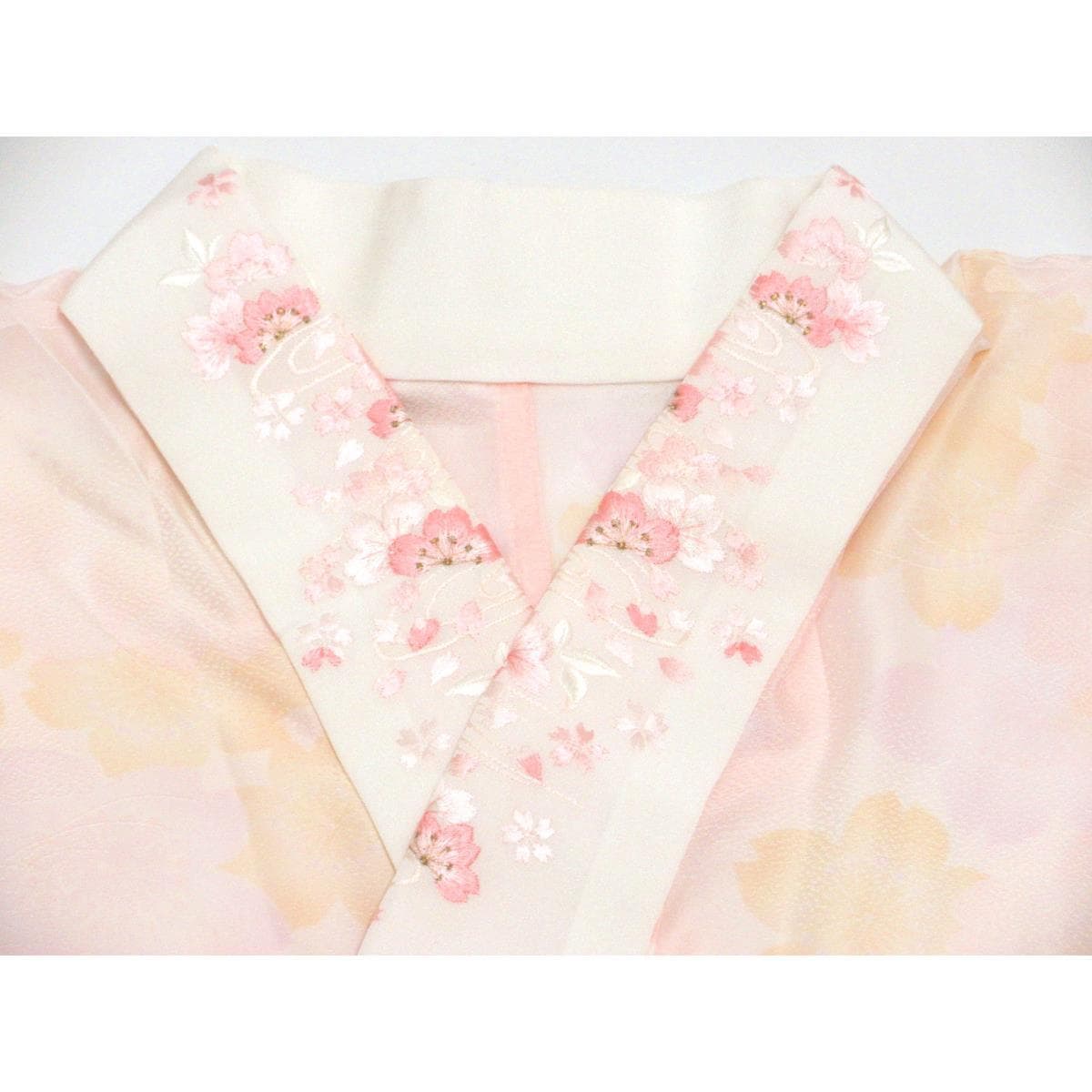 長襦袢　振袖　友禅加工ボカシ染