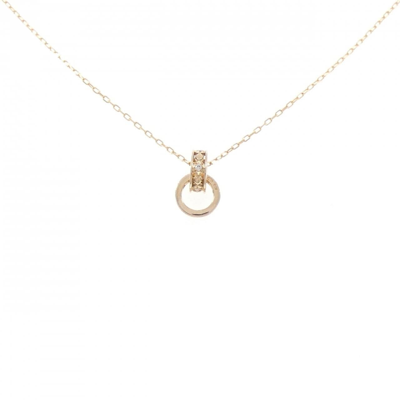 K18PG ダイヤモンド ネックレス 0.03CT
