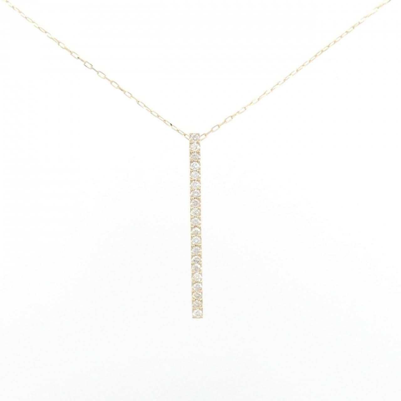 [BRAND NEW] K18YG Diamond necklace 0.10CT