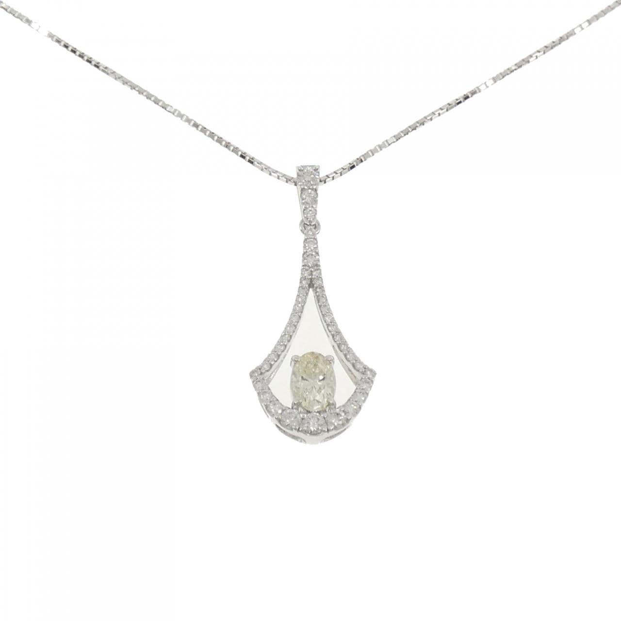 K18WG ダイヤモンド ネックレス 0.913CT