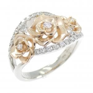 PT900/K18PG ローズ  ダイヤモンド リング 0.27CT
