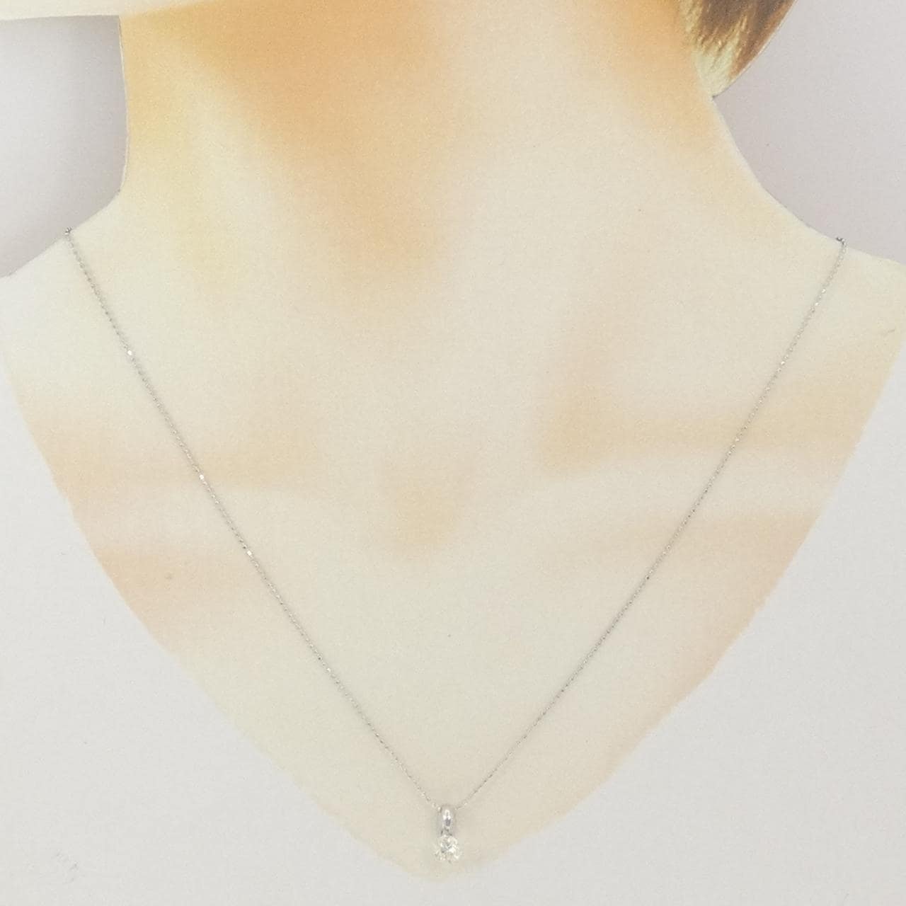 K18WG ダイヤモンド ネックレス 0.56CT
