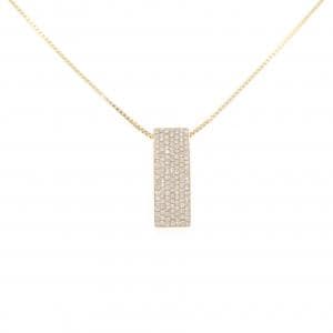 K18PG/K18YG パヴェ ダイヤモンド ネックレス 0.68CT