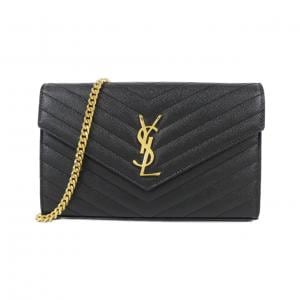 サンローラン 377828 BOW01 チェーンウォレット