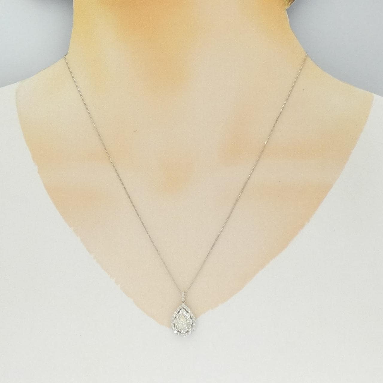 PT900/PT850 ダイヤモンド ネックレス 0.23CT