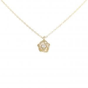 K18YG ローズ ダイヤモンド ネックレス 0.02CT