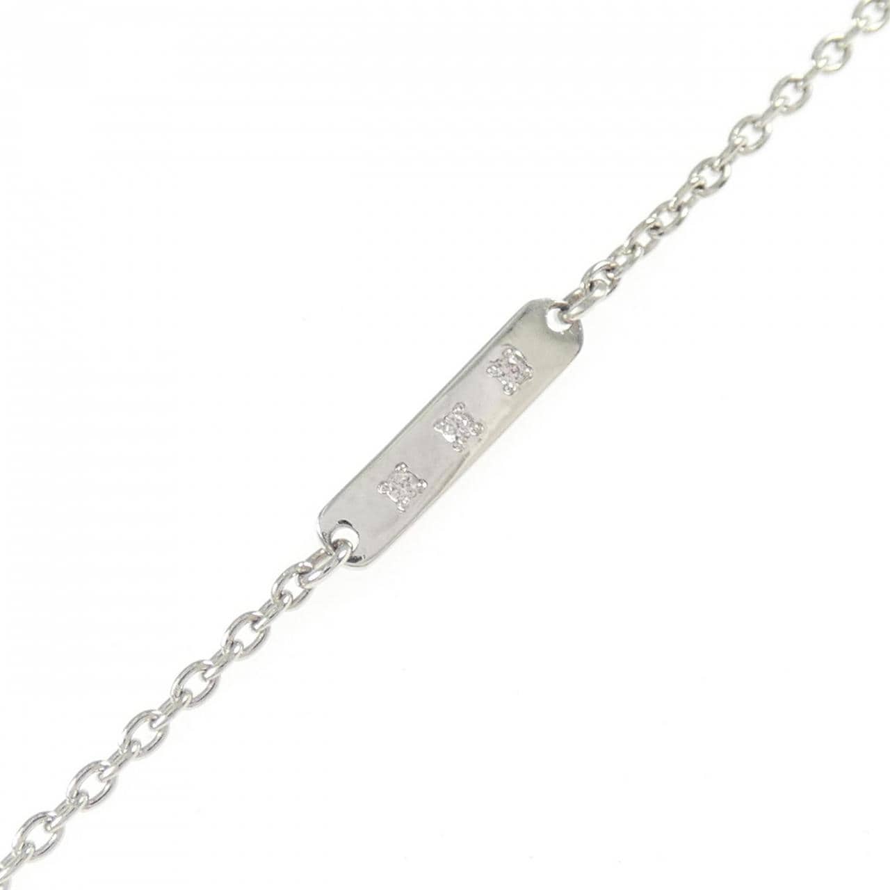 PT900/K18PG/PT850 ピンクダイヤモンド ネックレス 0.07CT