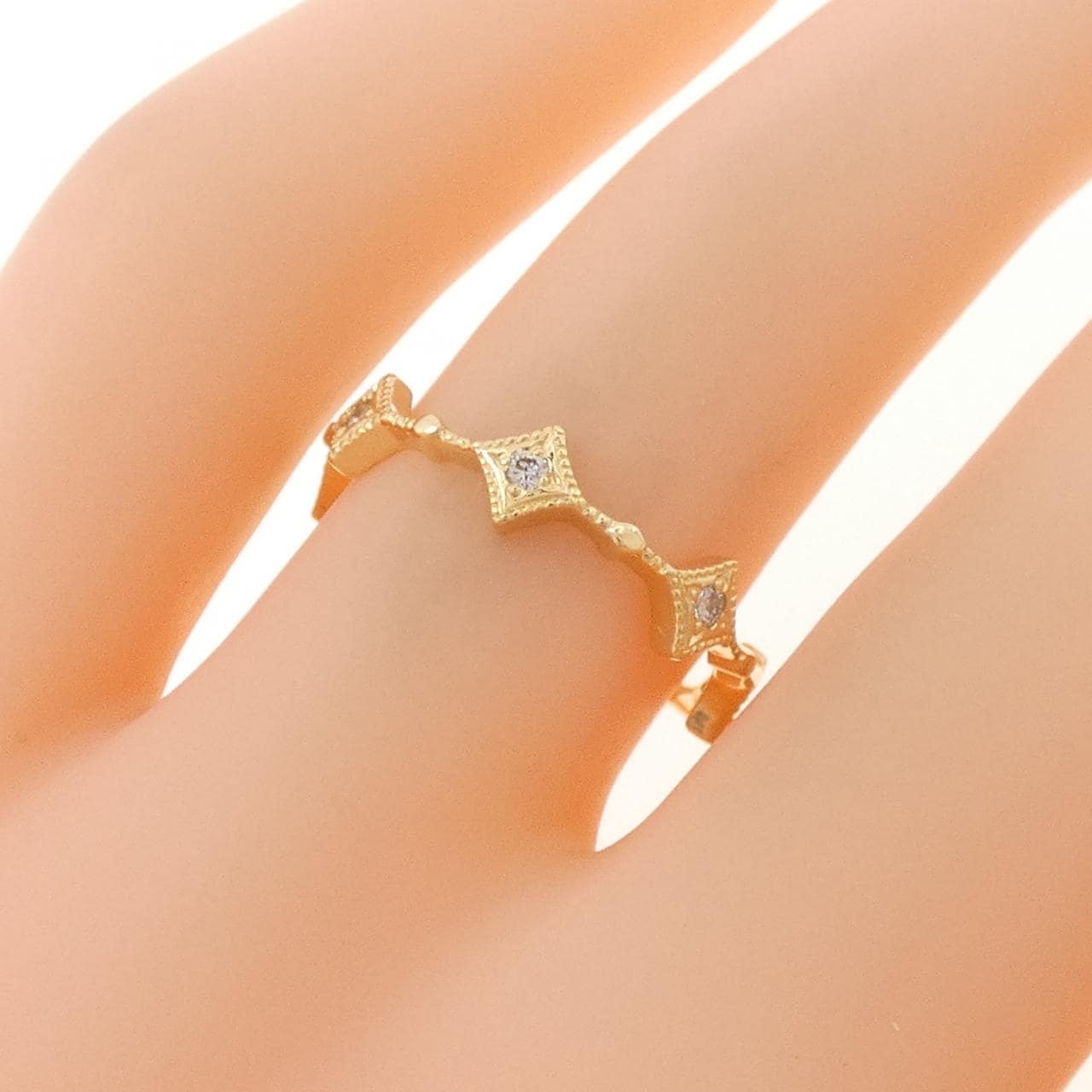アガット ダイヤモンド リング 0.04CT