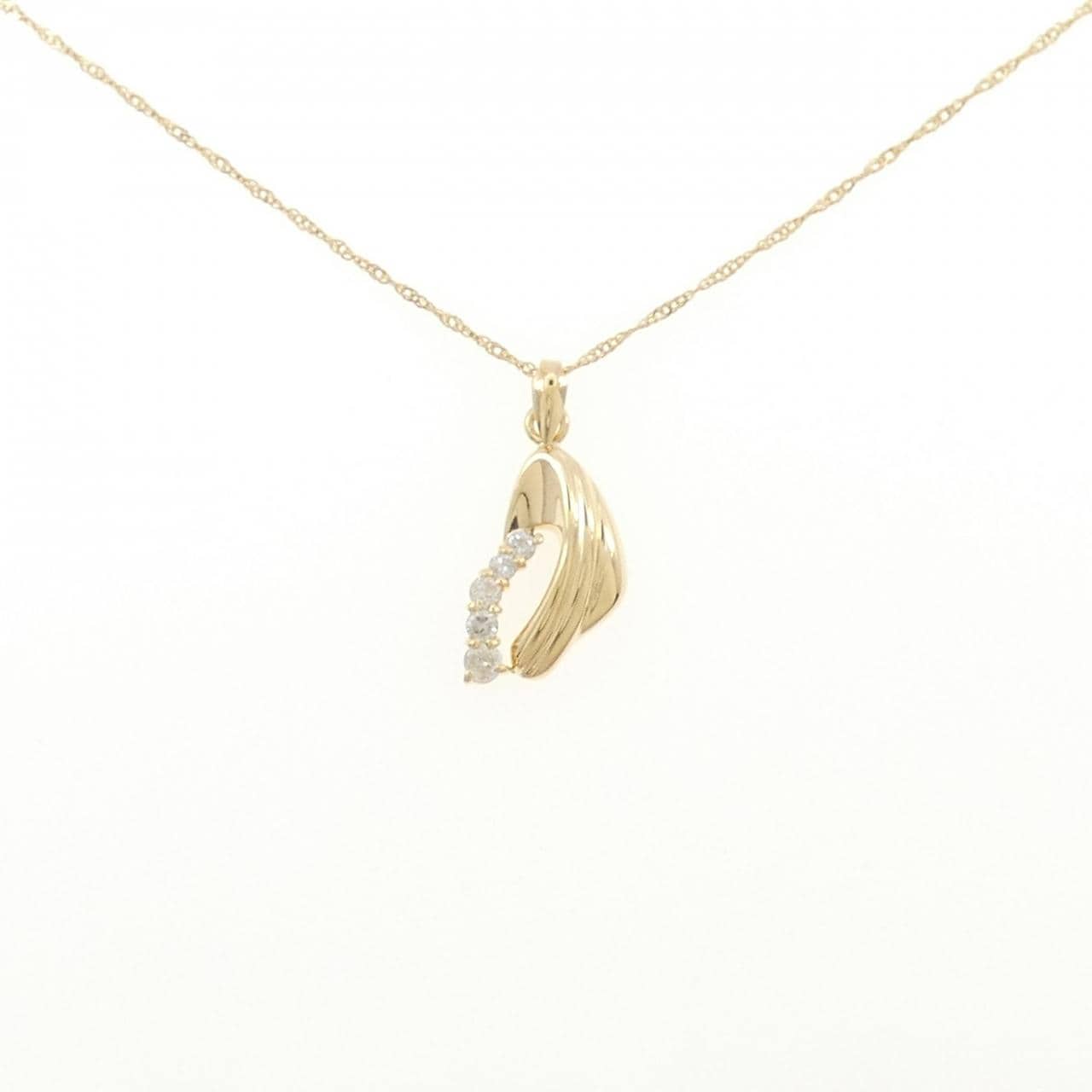 K18YG ダイヤモンド ネックレス 0.15CT
