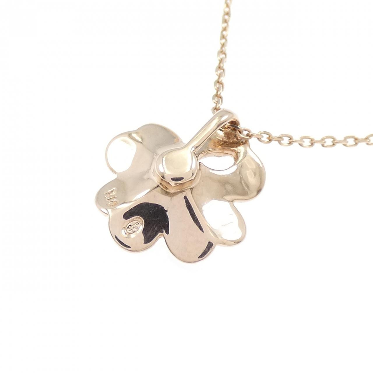 K10PG Clover White Topaz Necklace