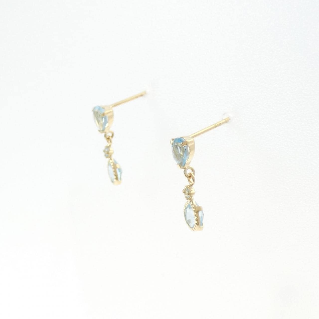 K18YG ブルートパーズ ピアス