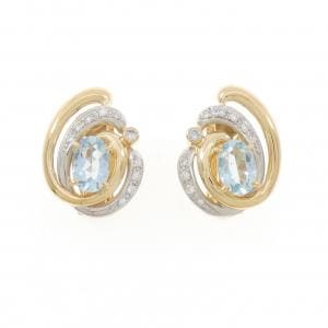 タサキ アクアマリン ピアス 2.12CT