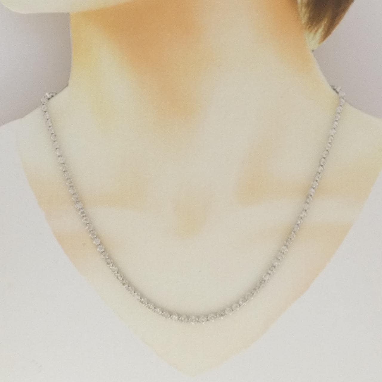 K18WG ダイヤモンド ネックレス 5.00CT