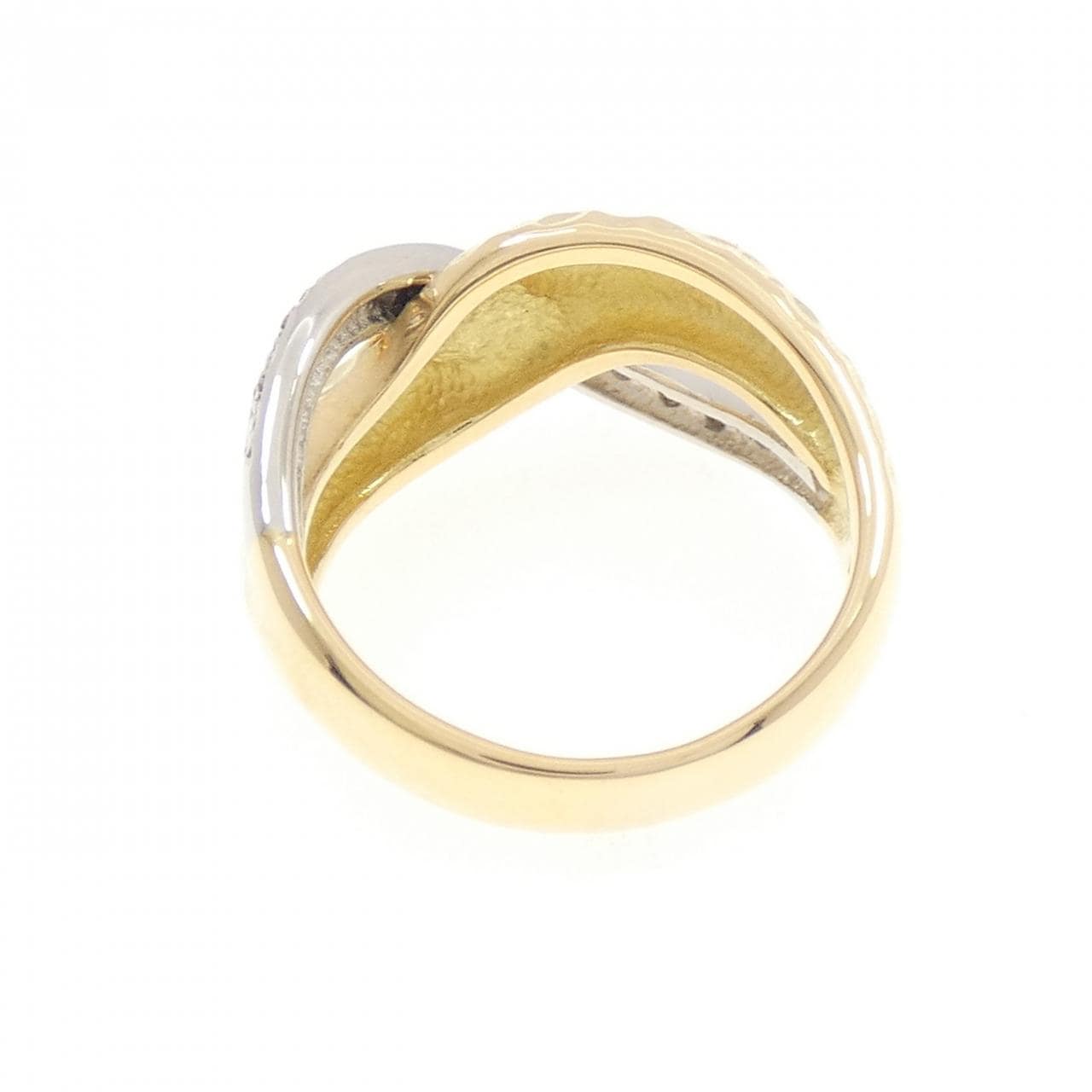 K18YG/PT900 ダイヤモンド リング 0.16CT