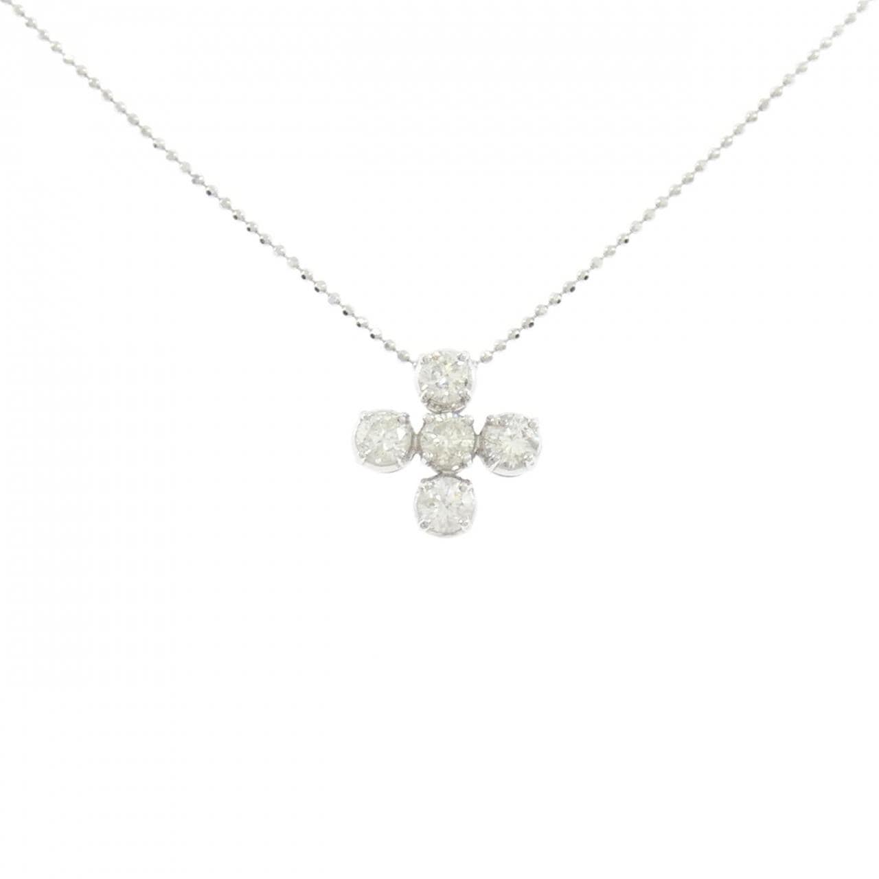 K18WG ダイヤモンド ネックレス 1.00CT