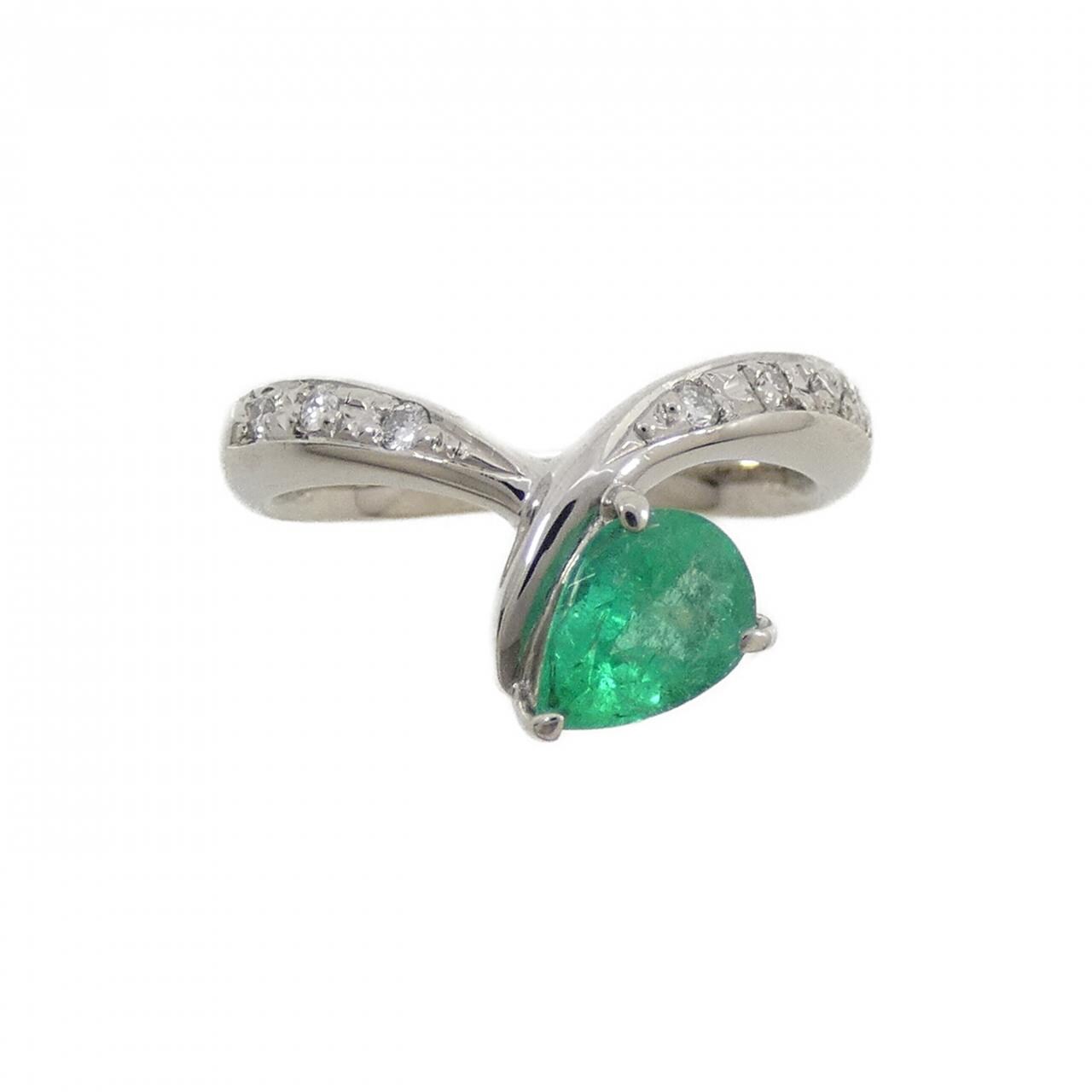 PT900 Emerald Ring 0.43CT
