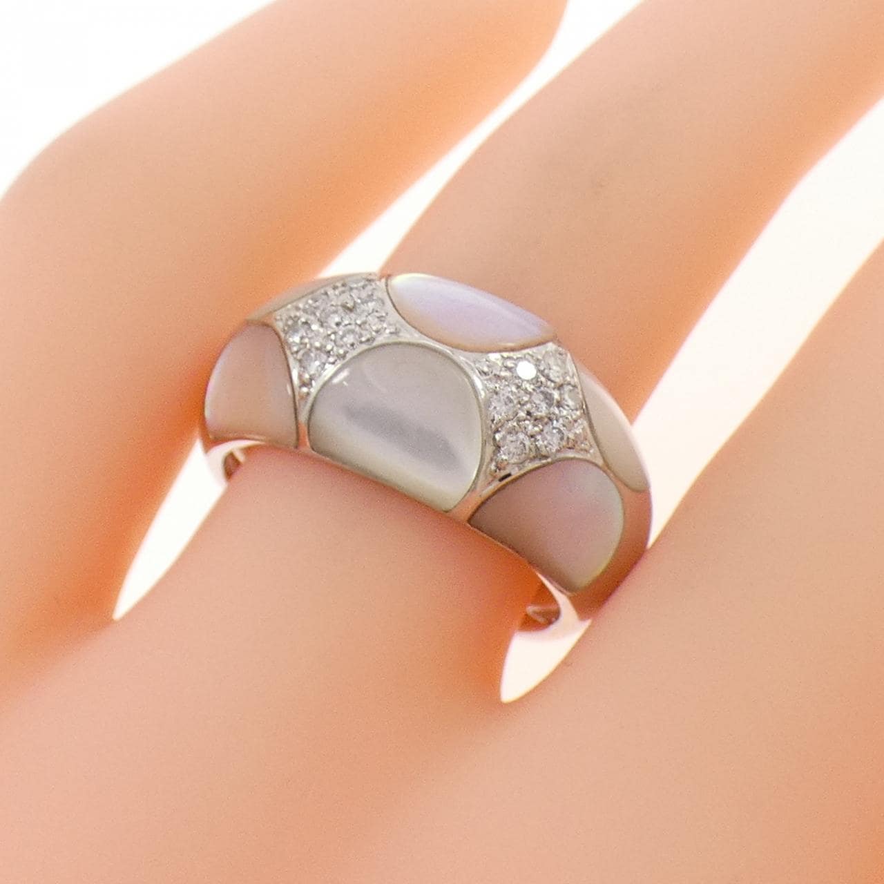 750WG マザーオブパール リング