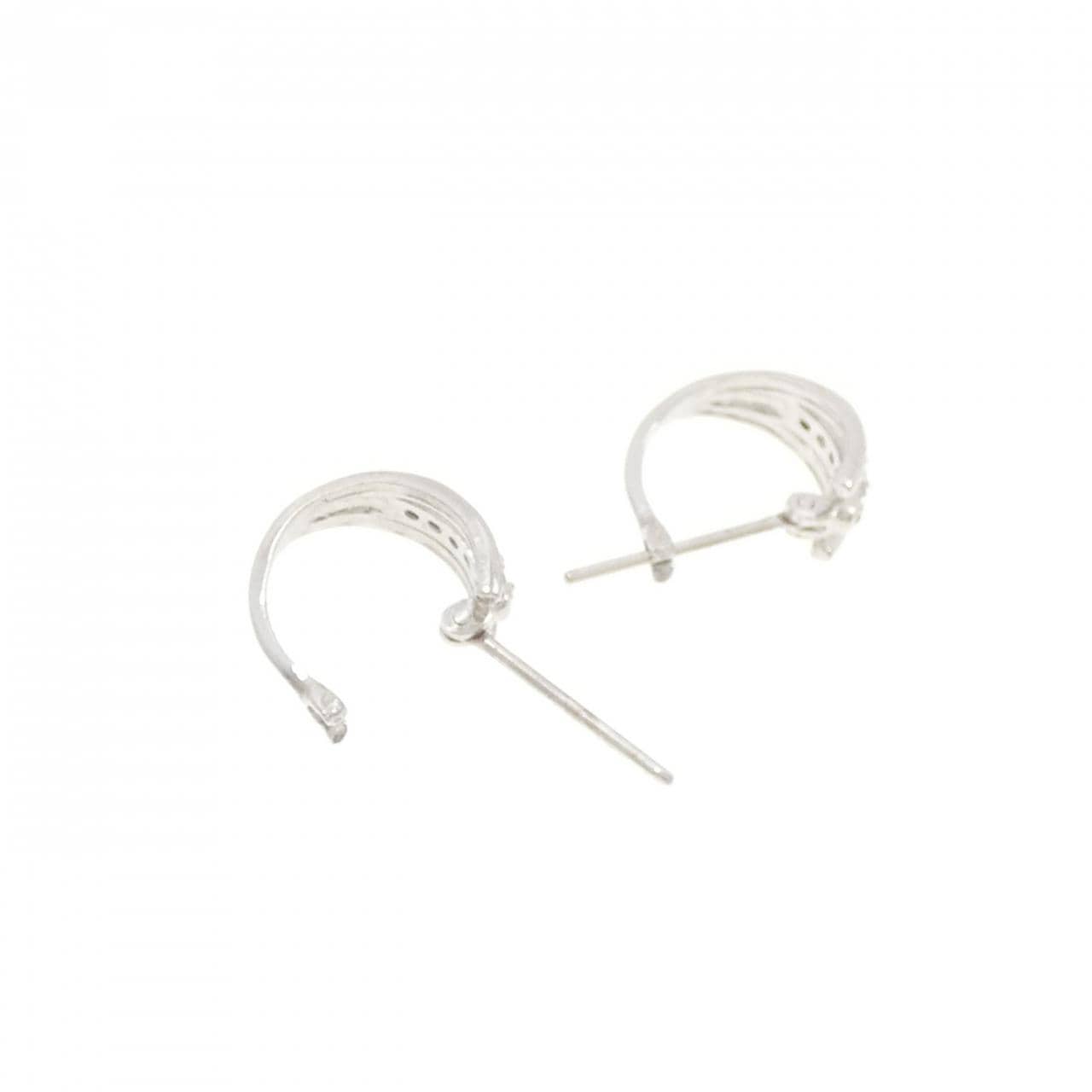 K18WG ダイヤモンド ピアス 0.10CT