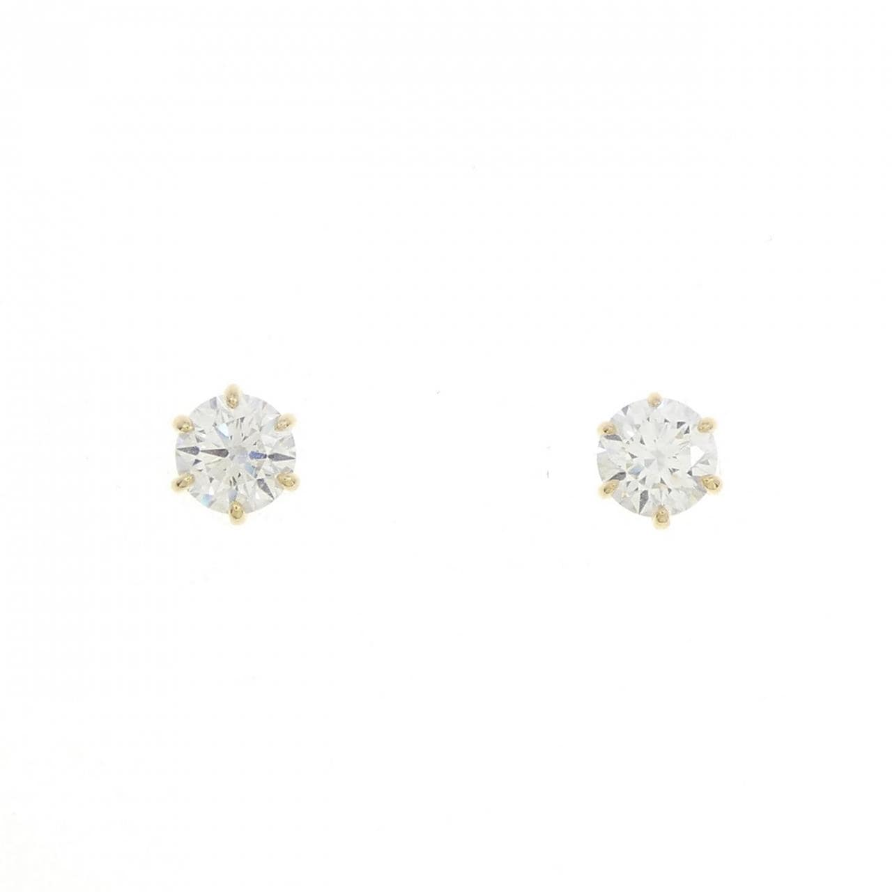 【リメイク】K18YG/ST ダイヤモンド ピアス 0.241CT 0.244CT G VVS2 EXT H&C