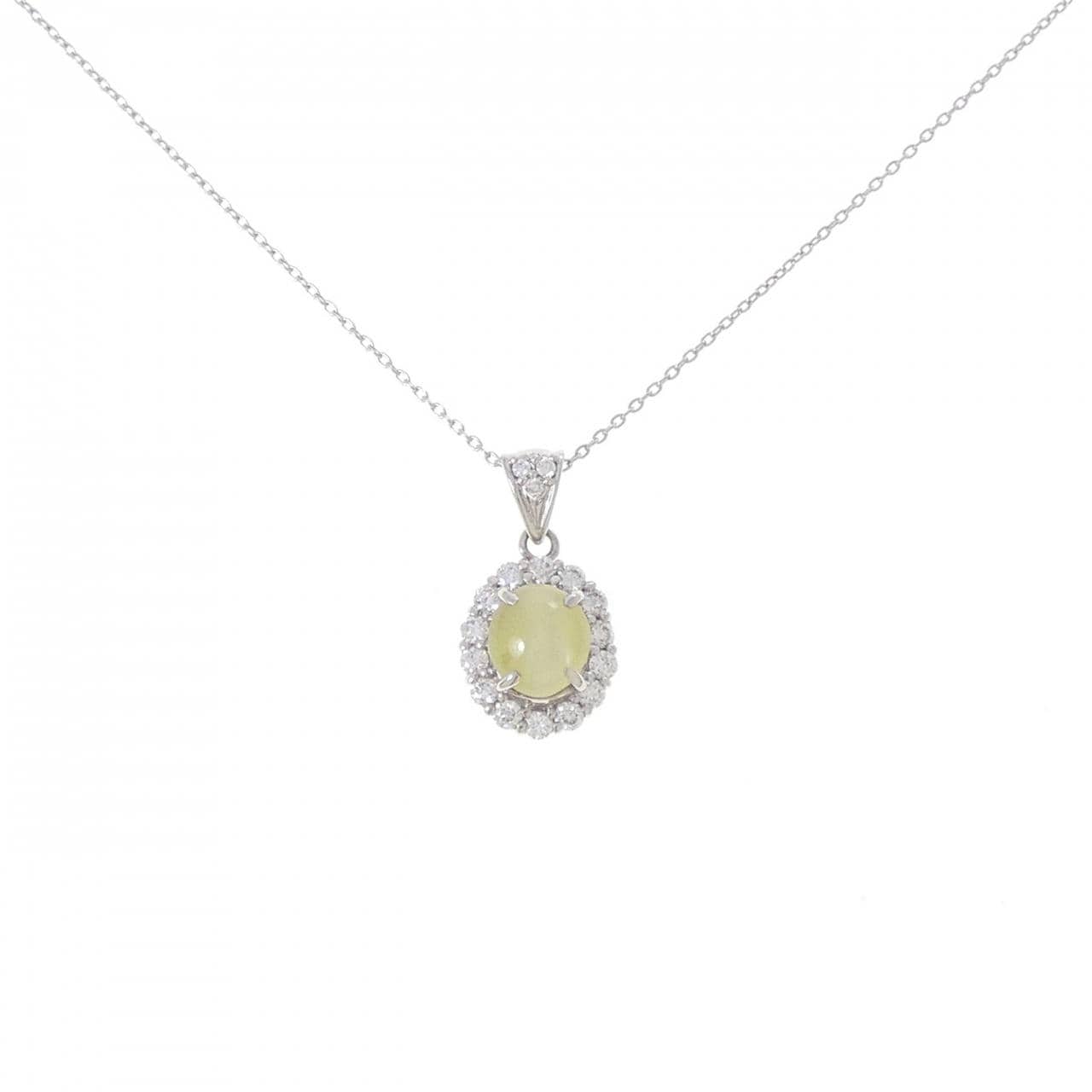 PT900/PT850 クリソベリルキャッツアイ ネックレス 2.08CT