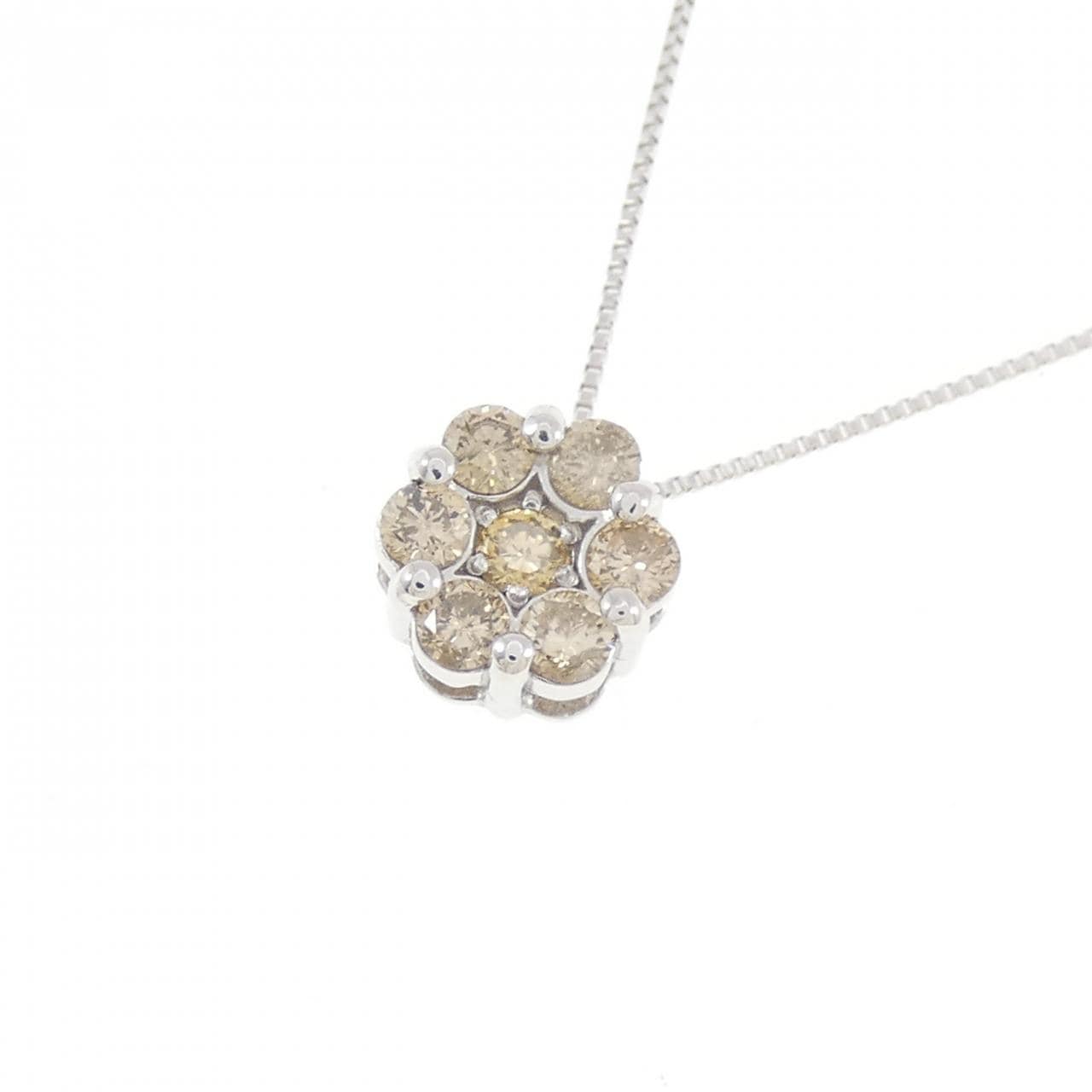 K18WG ダイヤモンド ネックレス 0.50CT