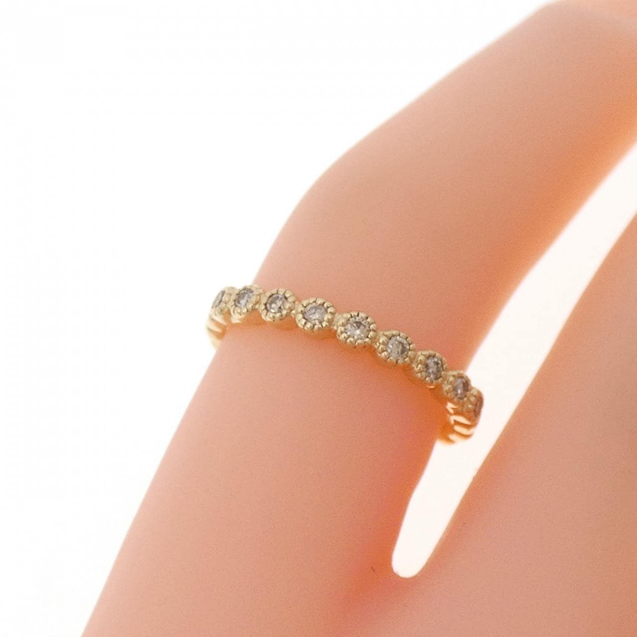 アガット ダイヤモンド ピンキー リング 0.07CT