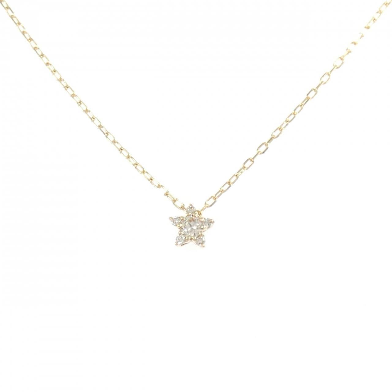 K10YG スター ダイヤモンド ネックレス 0.08CT