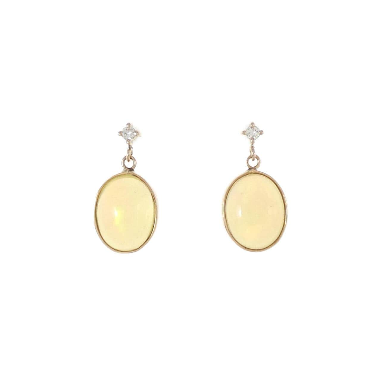 K18PG OPAL Earrings 2.22CT