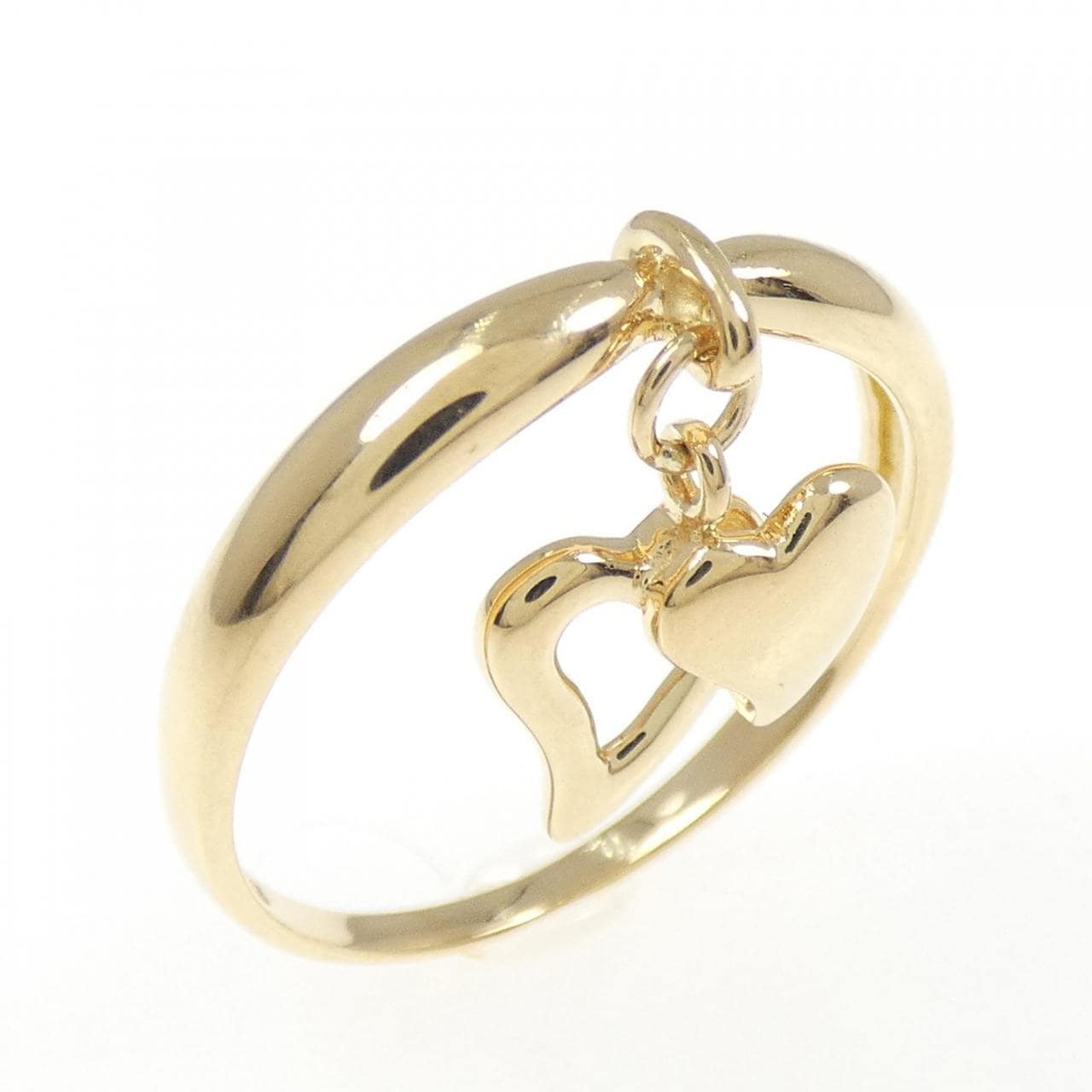 K18YG heart ring