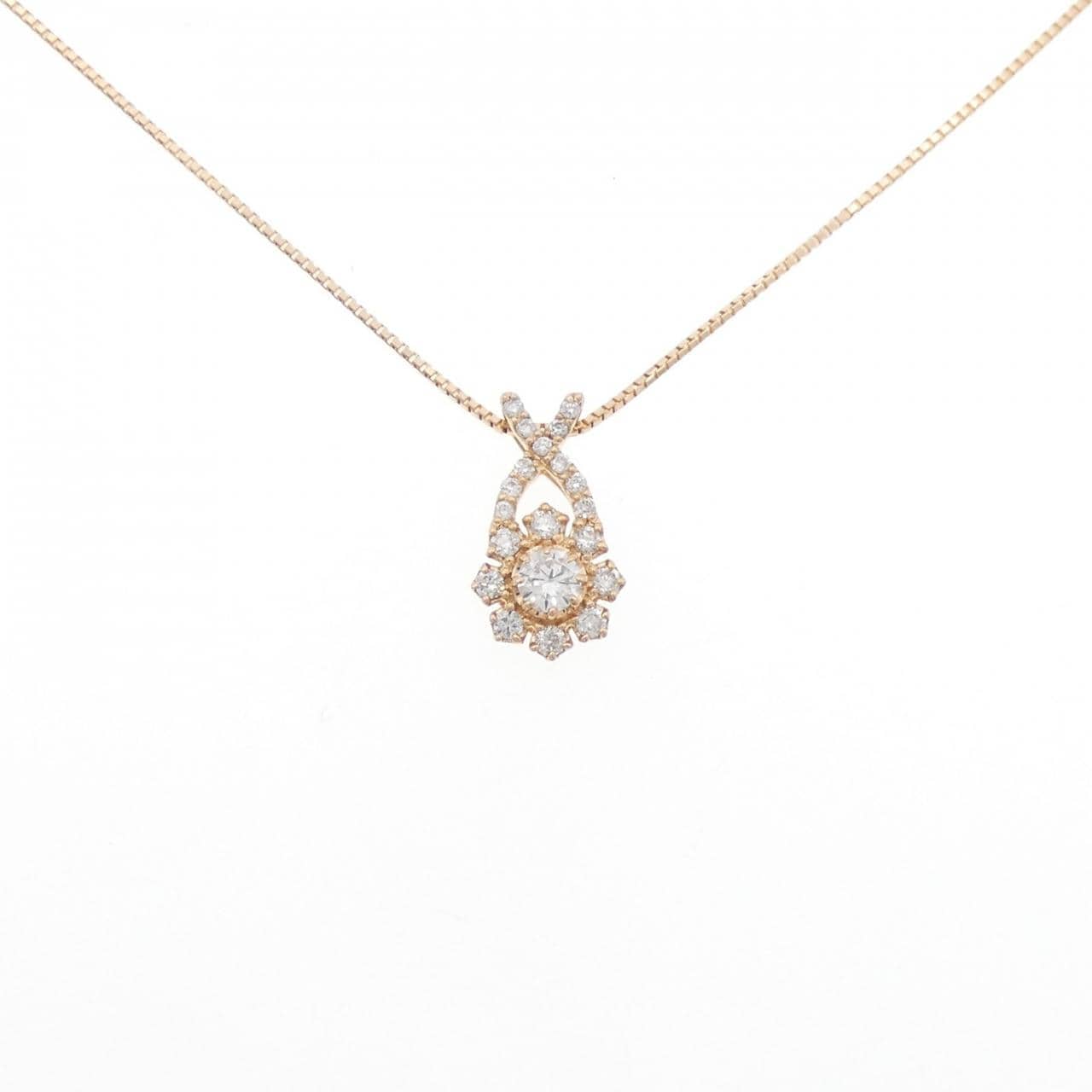 K18PG ダイヤモンド ネックレス 0.110CT