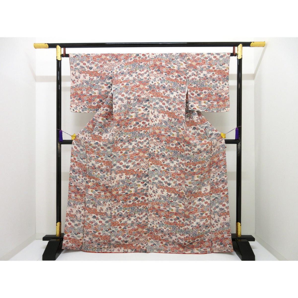 【未使用品】小紋　ちりめん