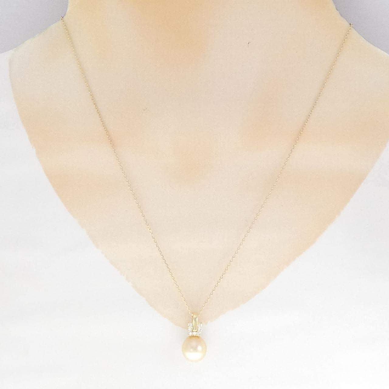 K18YG 白蝶パール ネックレス 10.1mm