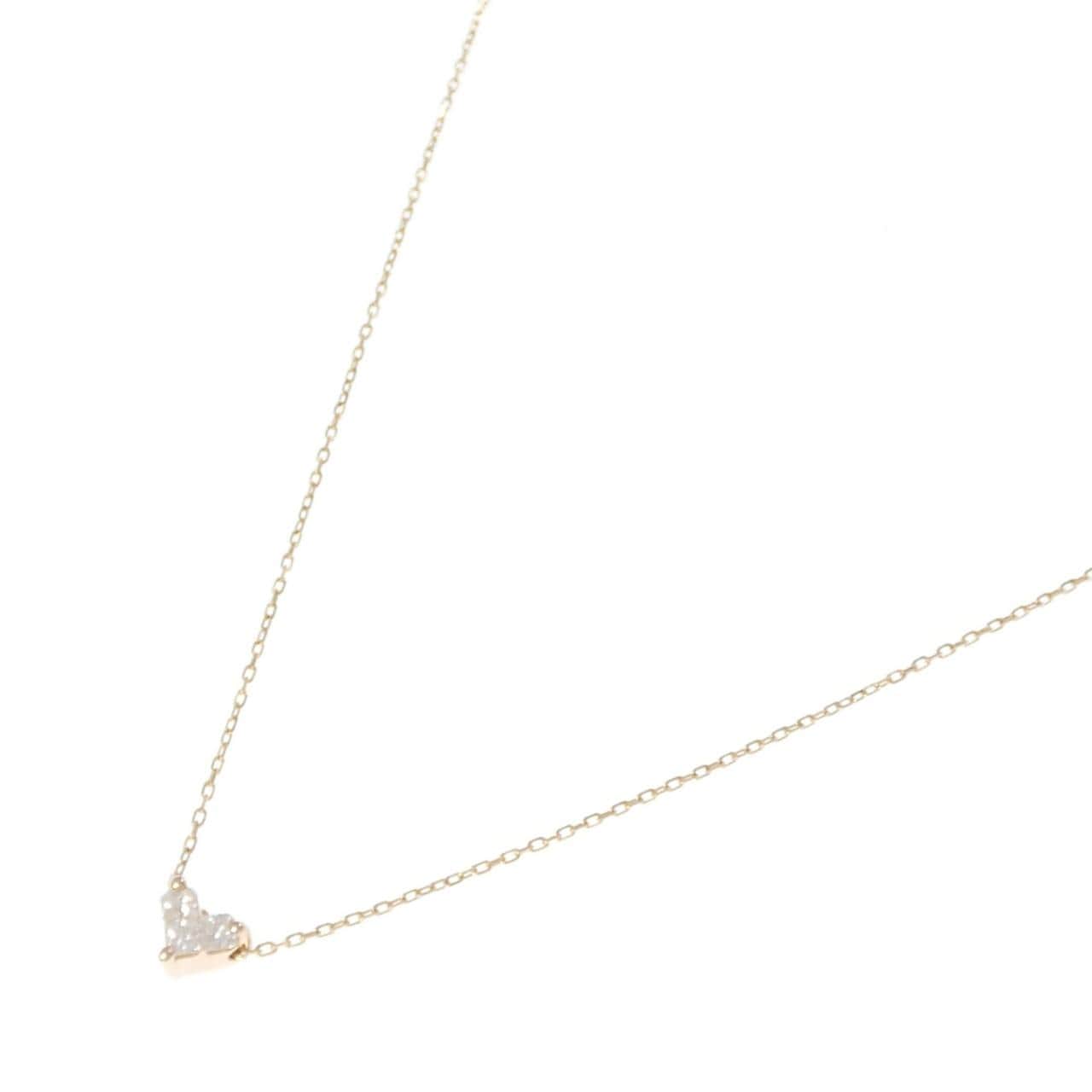 K18PG/K18YG ハート ダイヤモンド ネックレス 0.20CT
