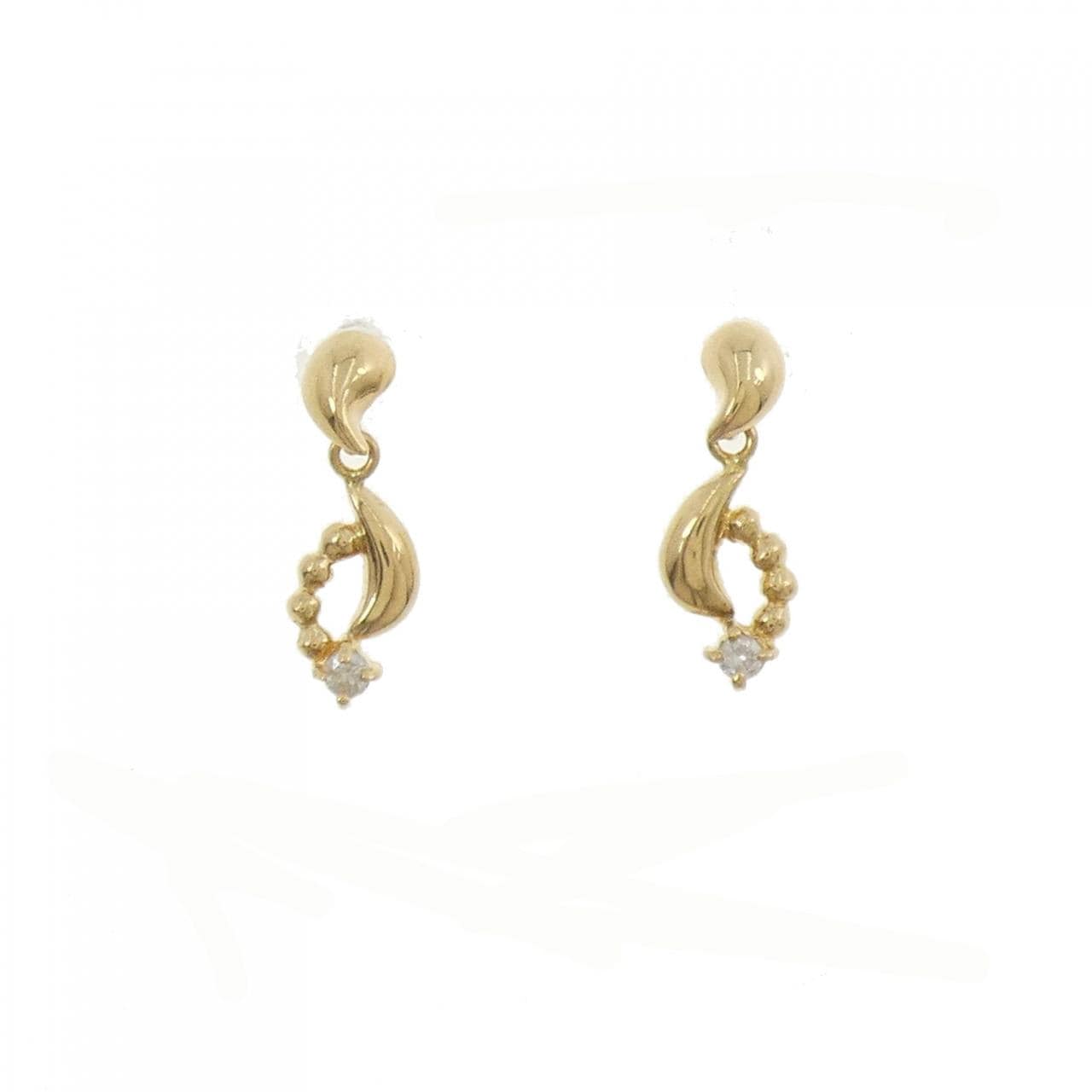 K18YG ダイヤモンド ピアス 0.04CT