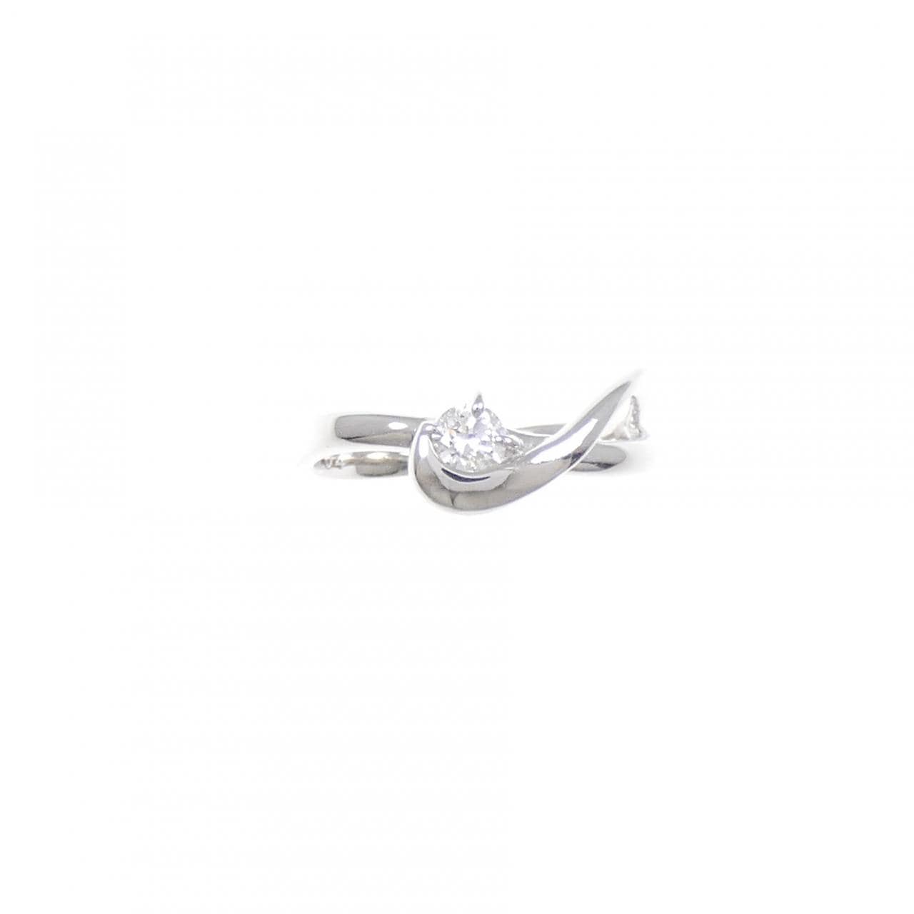 K18WG ダイヤモンド ピンキー リング 0.104CT