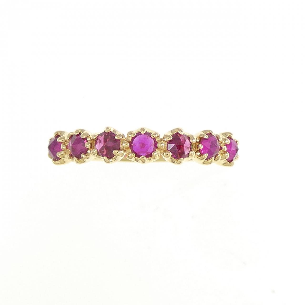 K18YG ルビー リング 0.40CT